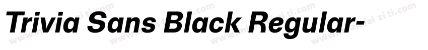 Trivia Sans Black Regular字体转换